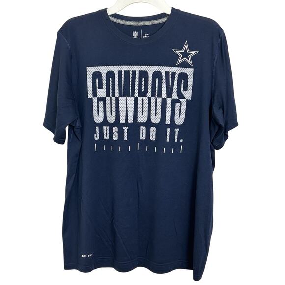 Nike Dri-Fit NFL Dallas Cowboys Football T-Shirt Men’s Size Large Swoosh - Picture 1 of 7
